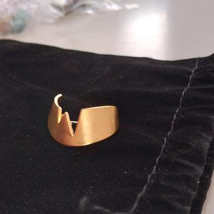 LFL 925 silver and gold designer earring